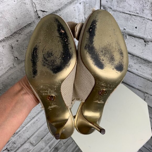 Dolce & Gabbana Sling Back Bow Peep Toe High Heel Sandal - Picture 6 of 8